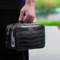 The Double Zip Alligator Clutch by Aleather Handmade