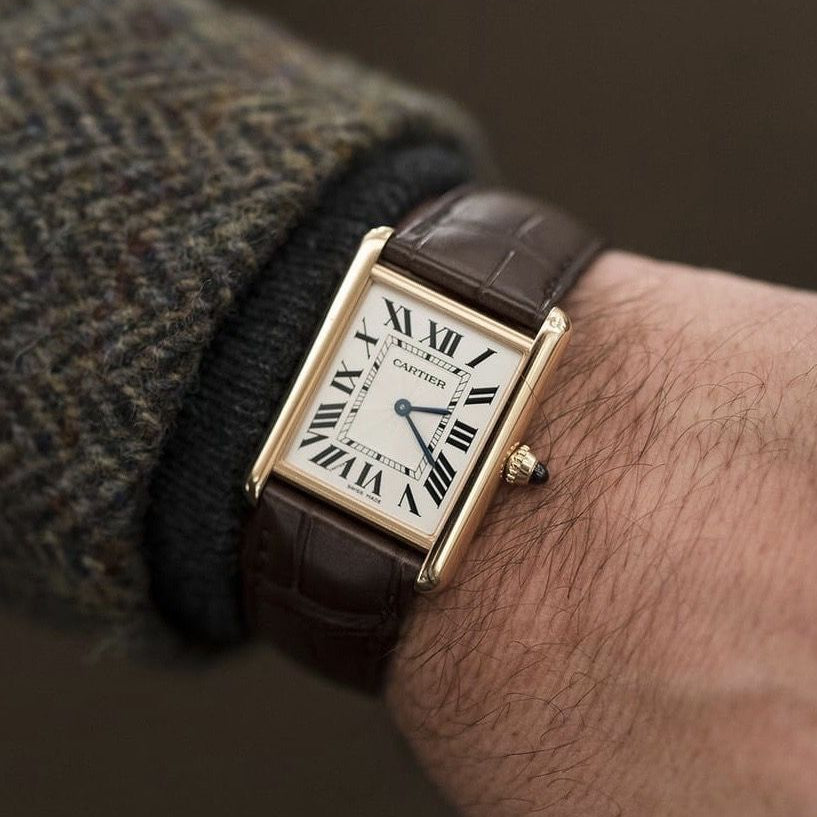Tank Cartier Alligator Leather Strap – Handcrafted Watch Band for Genuine Cartier OEM Buckle – Aleather Handmade