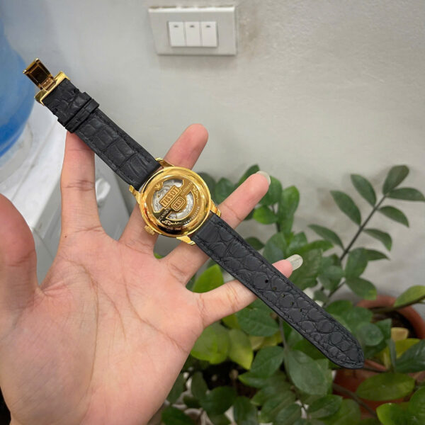 Handcrafted Matte Black Double-Sided Alligator Leather Watch Strap