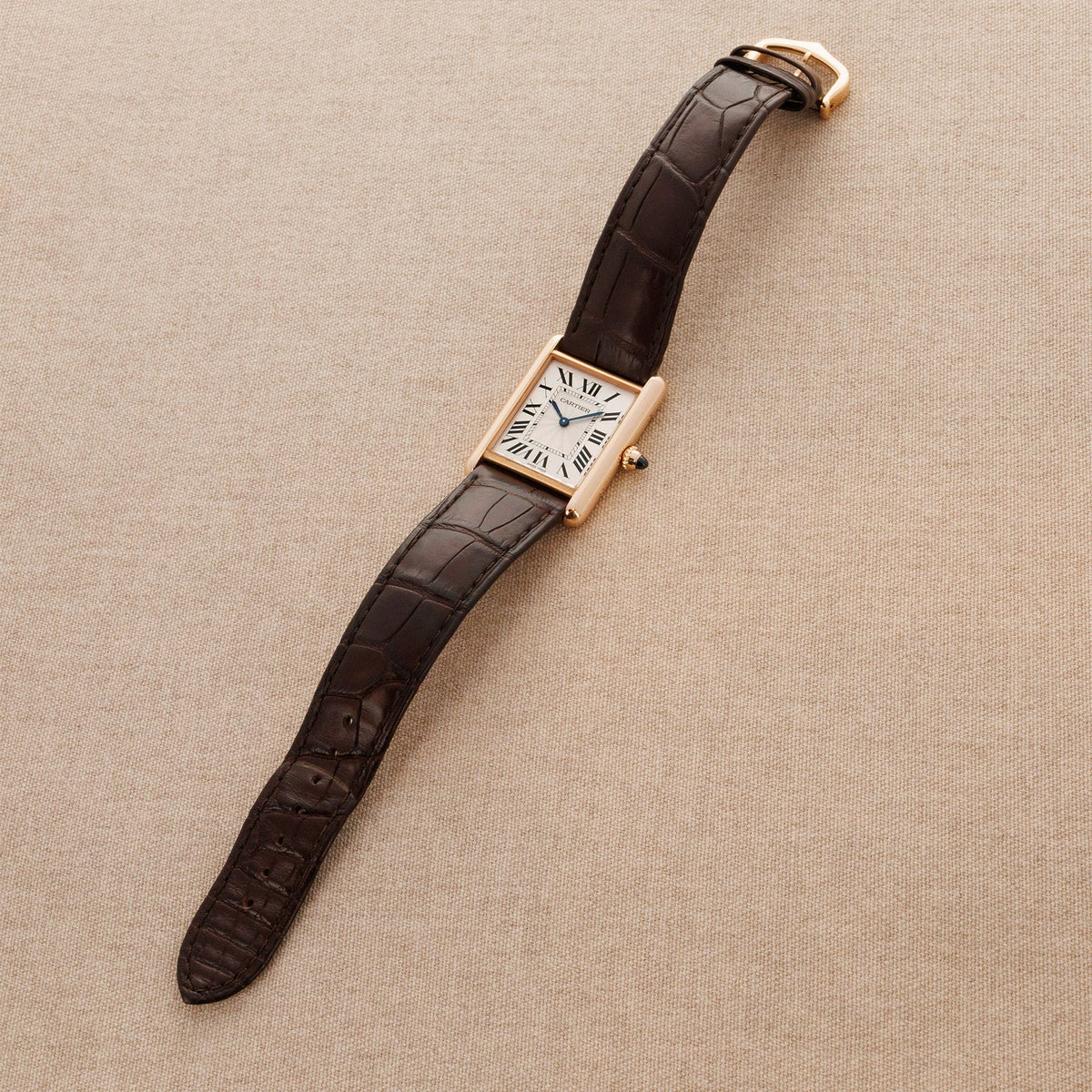 Tank Cartier Alligator Leather Strap – Handcrafted Watch Band for Genuine Cartier OEM Buckle – Aleather Handmade