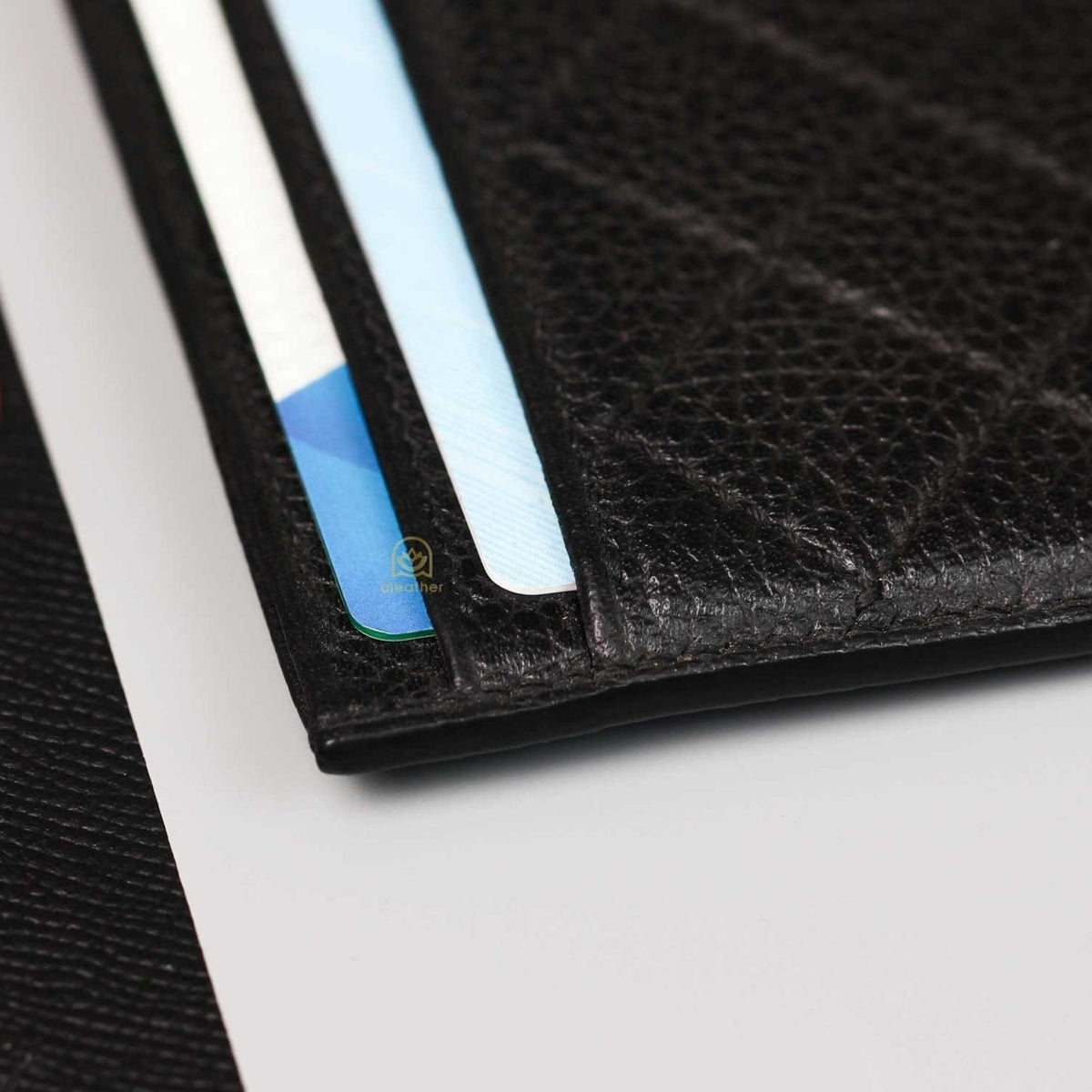 Card Holder in Black Epsom Leather