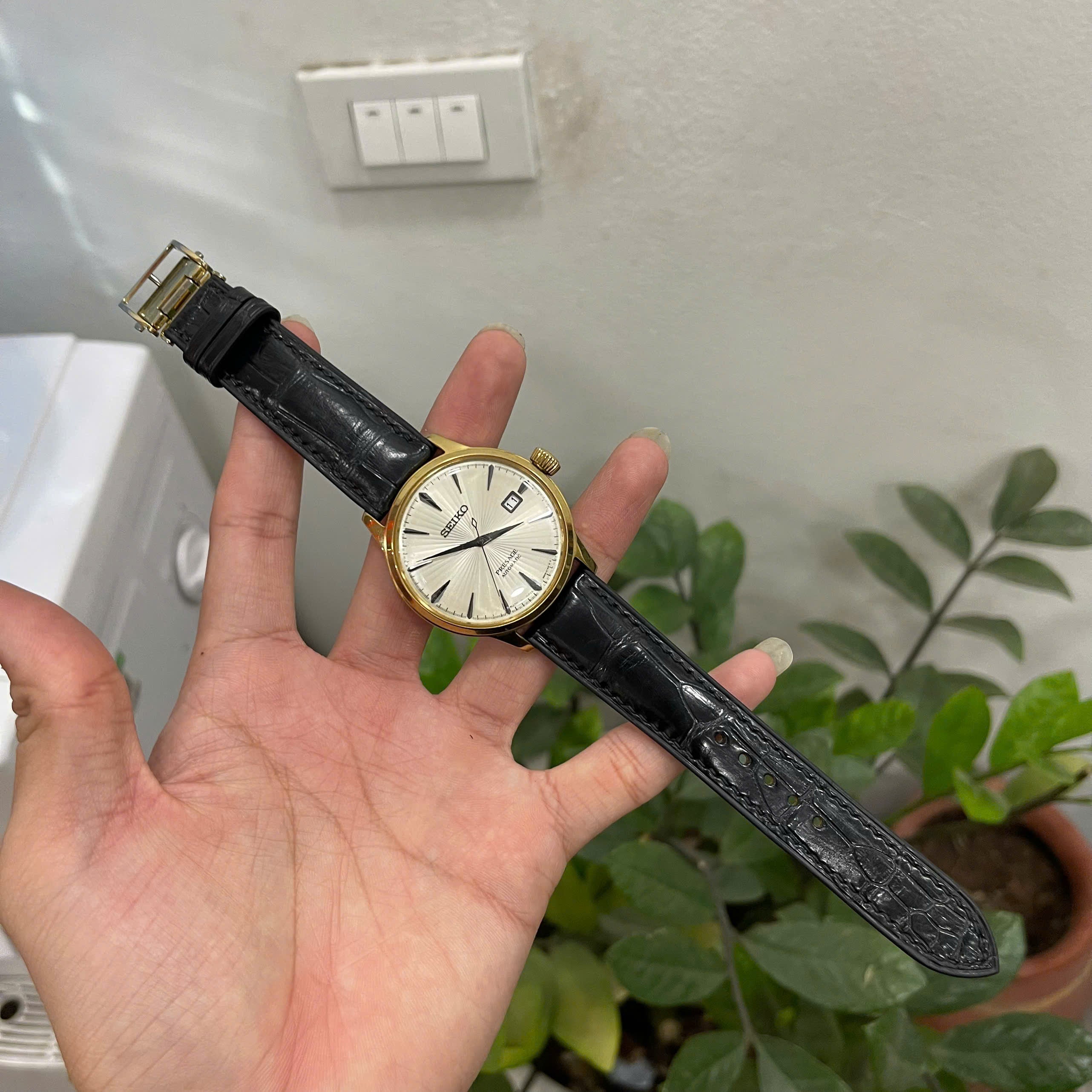 Alligator Seiko Watch Strap