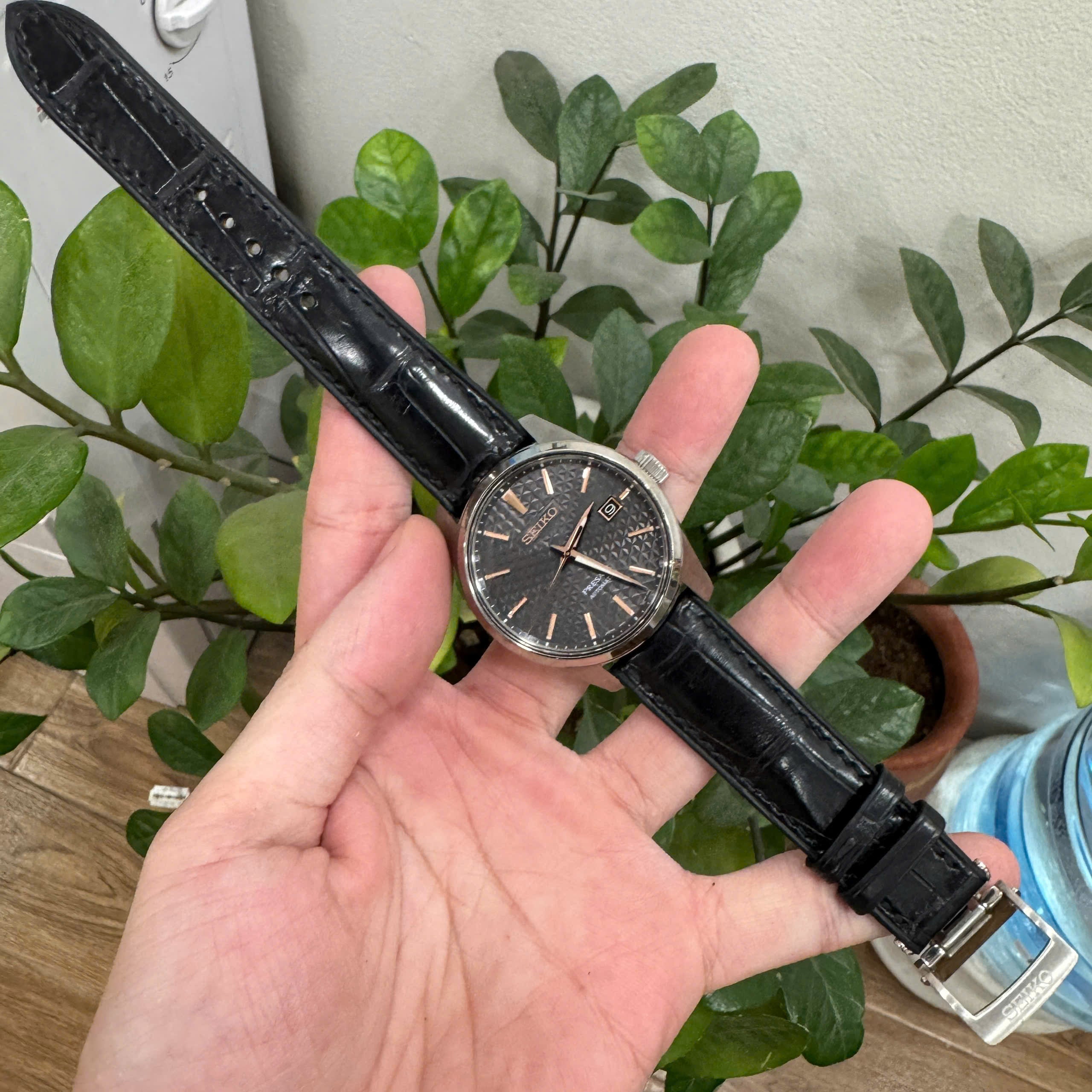 Alligator Seiko Watch Strap