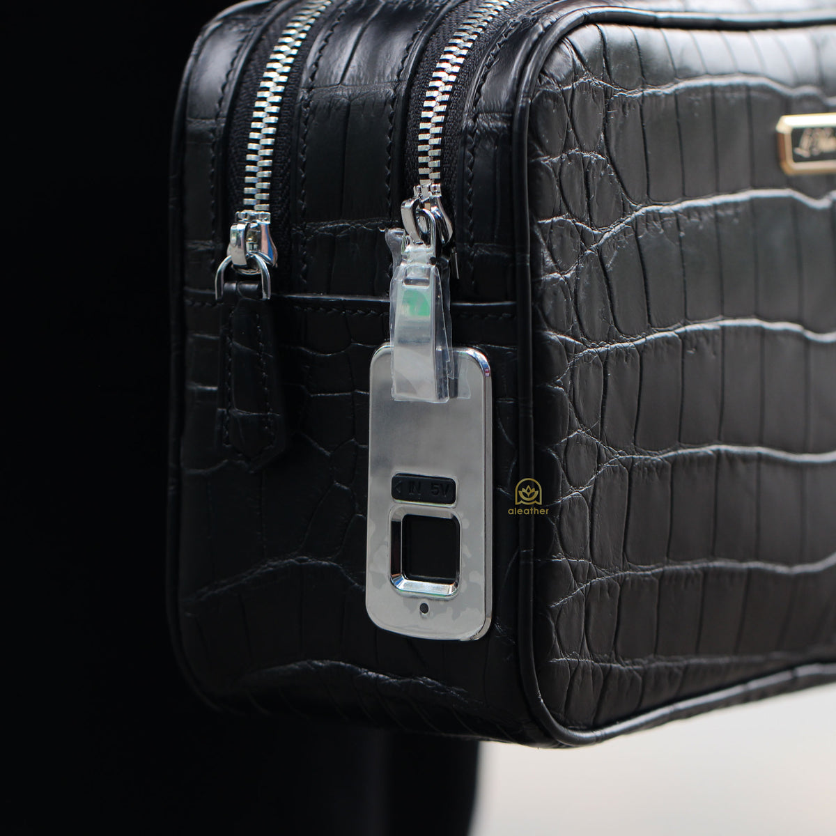 The Double Zip Alligator Clutch by Aleather Handmade