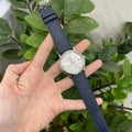 Men's Navy Epsom Leather Watch Strap for Longines
