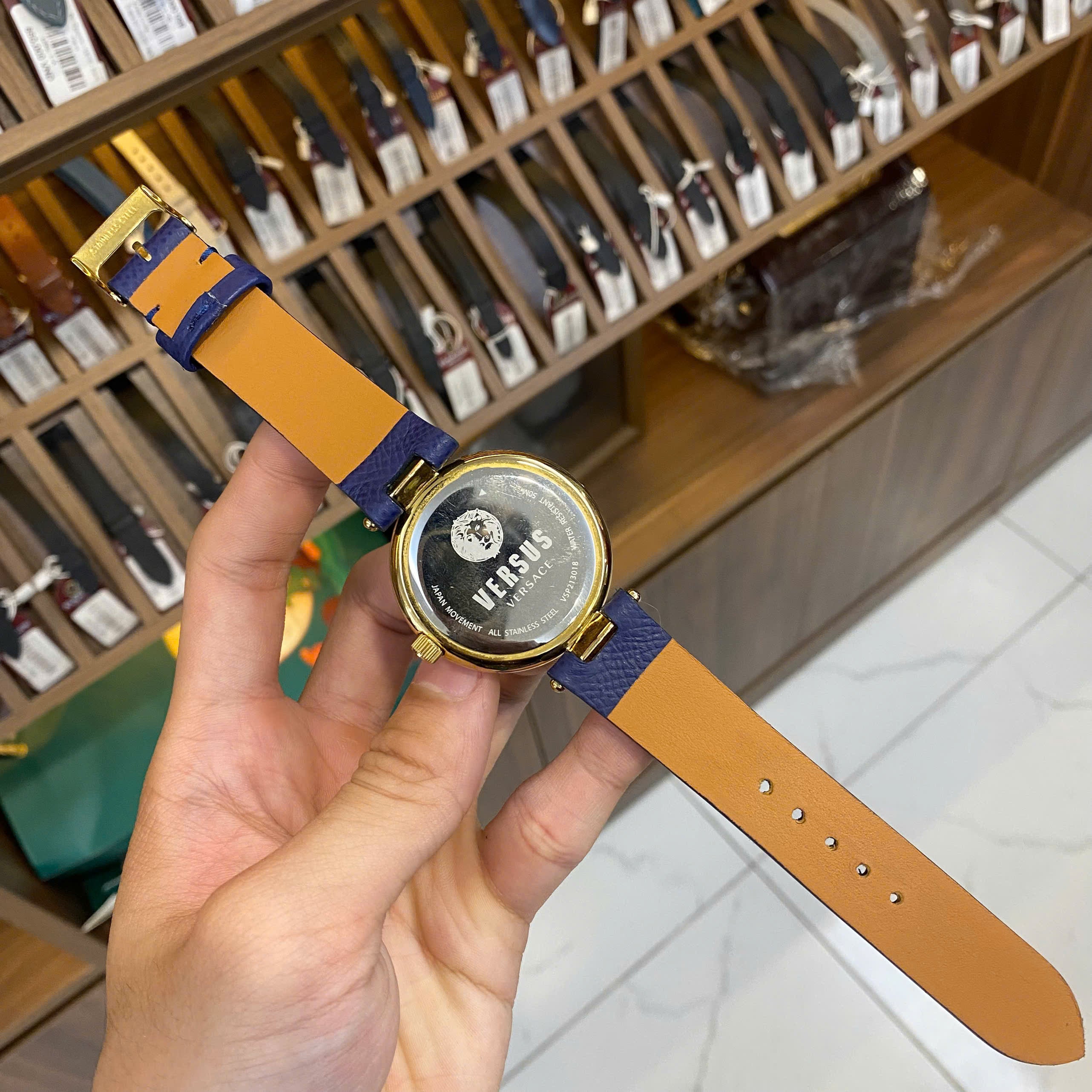 A'leather Handcrafted Premium Cowhide Leather Watch Strap for Versace