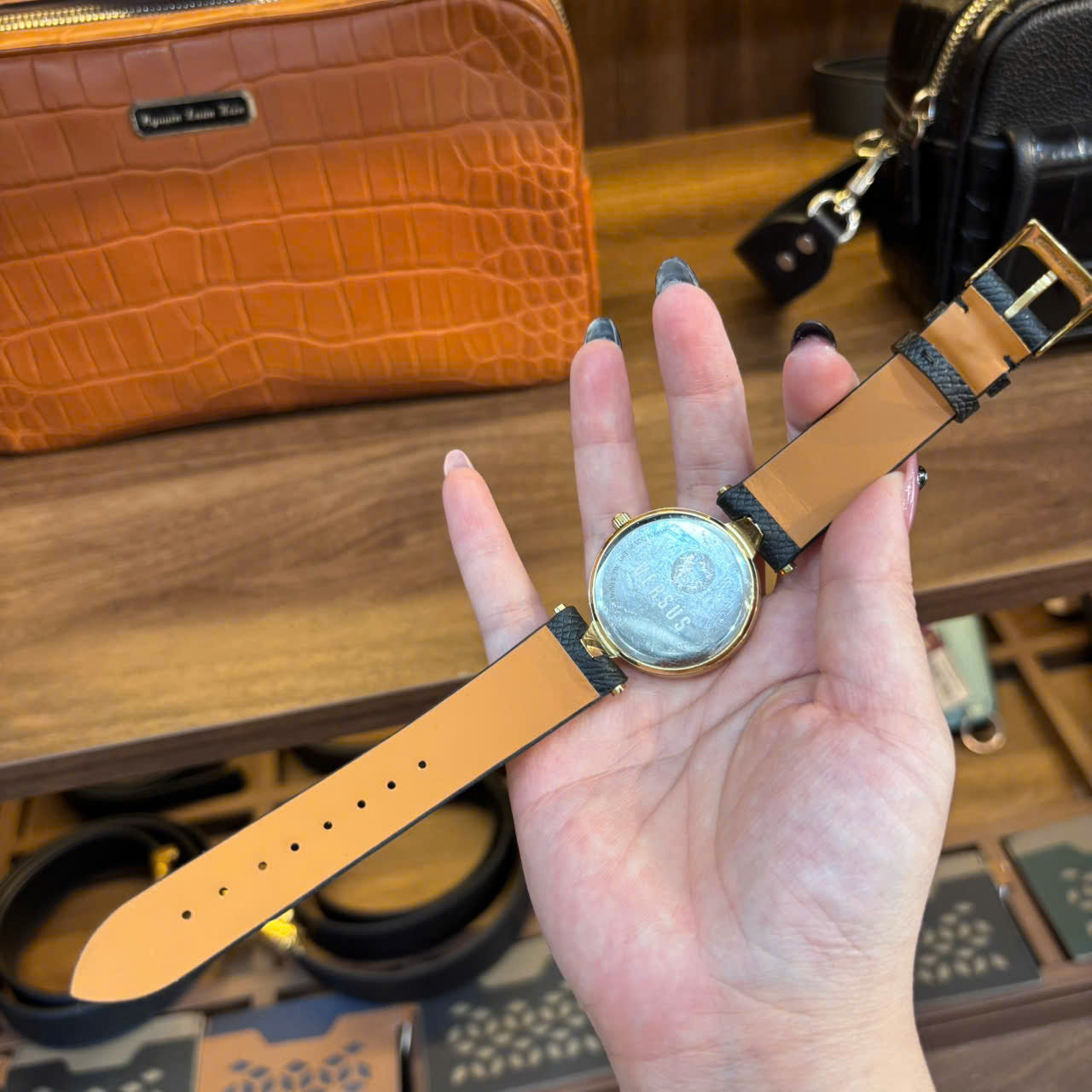 A'leather Handcrafted Premium Cowhide Leather Watch Strap for Versace