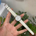 White Alligator Leather Watch Strap for Longines - Handcrafted Replacement Band - Aleather Handmade