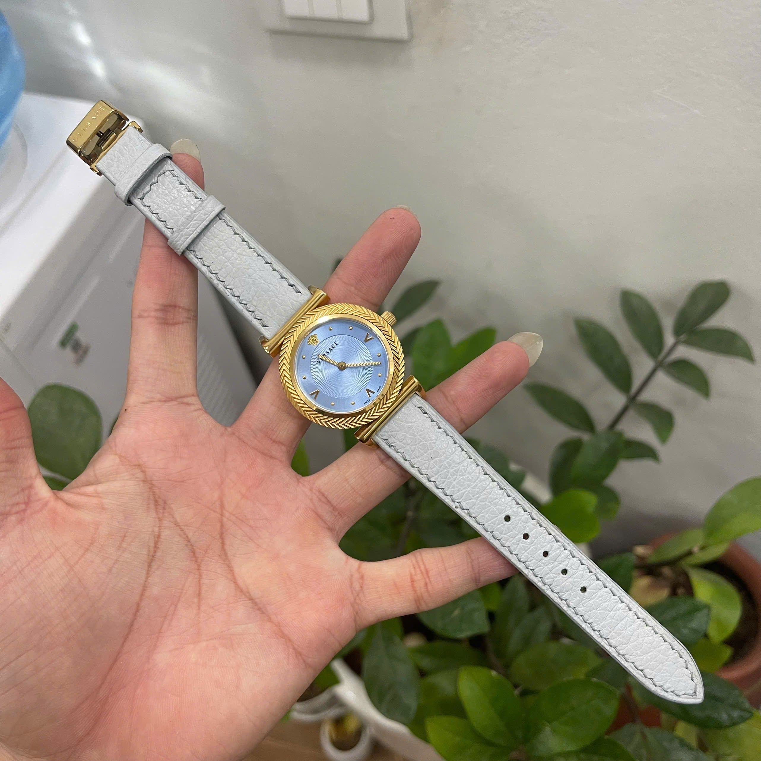 A'leather Handcrafted Premium Cowhide Leather Watch Strap for Versace