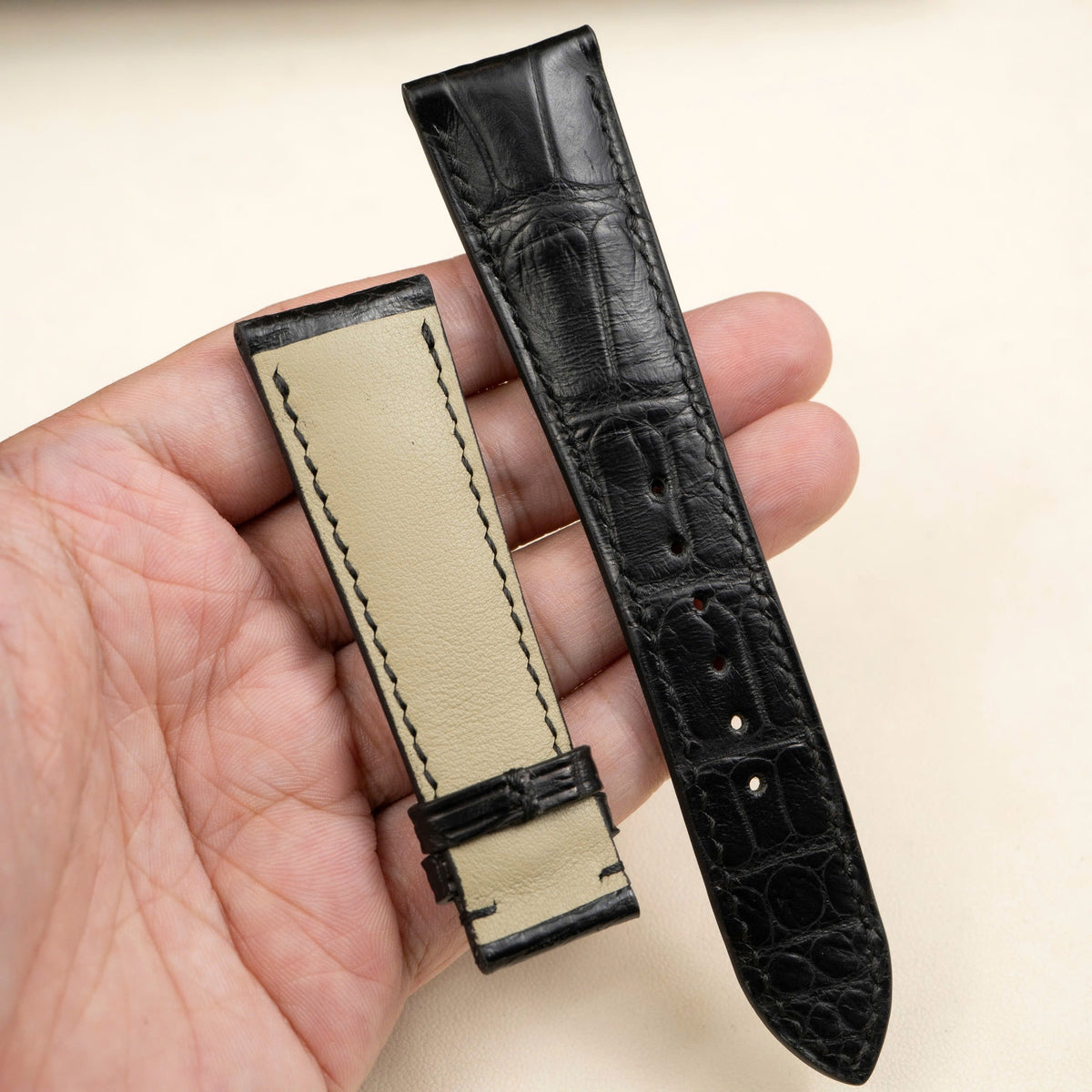 Tank Cartier Alligator Leather Strap – Handcrafted Watch Band for Genuine Cartier OEM Buckle – Aleather Handmade