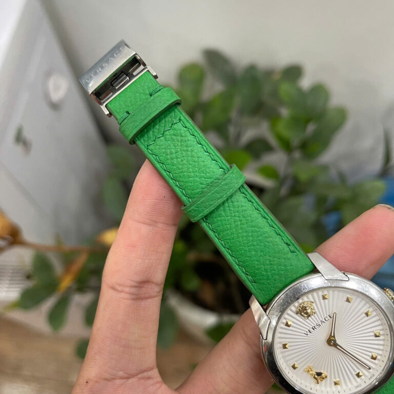 A'leather Handcrafted Premium Cowhide Leather Watch Strap for Versace
