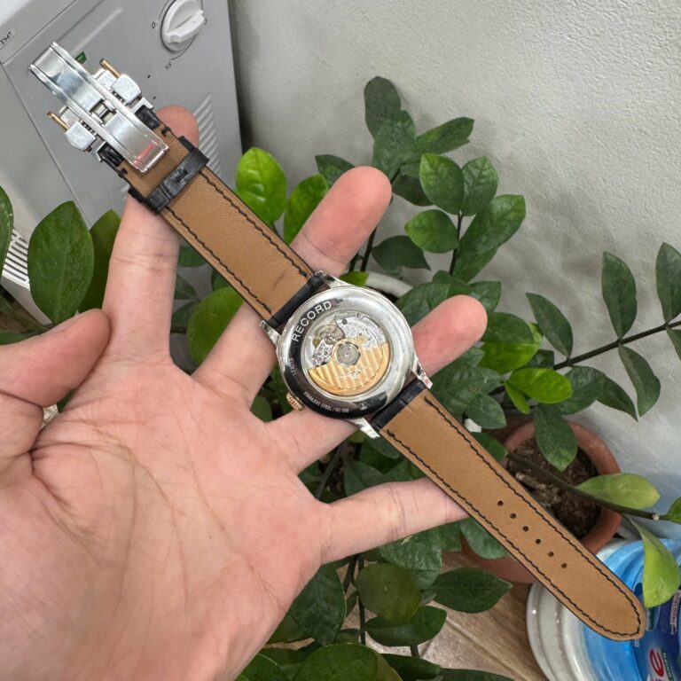 Men's Black Alligator Leather Watch Strap - Handmade Genuine Leather Watch Band - Aleather Handmade