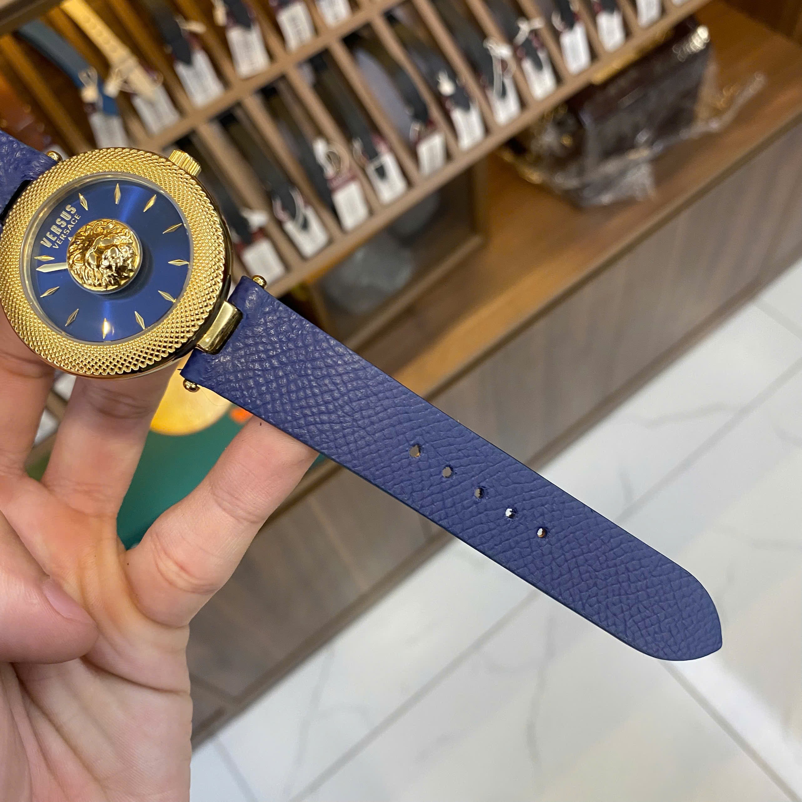 A'leather Handcrafted Premium Cowhide Leather Watch Strap for Versace
