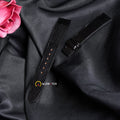 Black Leather Watch Strap - Custom Handcrafted Replacement Band - Aleather Handmade