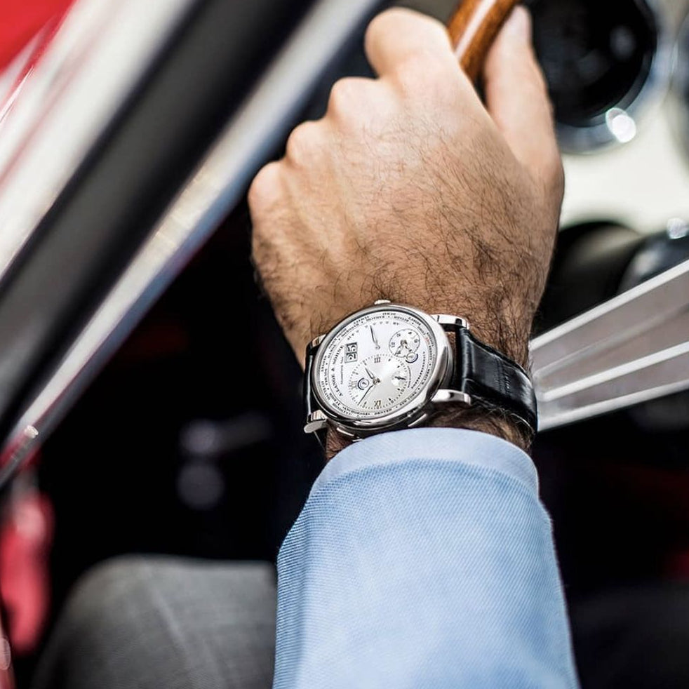 Handcrafted Matte Black Double-Sided Alligator Leather Watch Strap