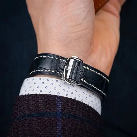 Omega Leather Strap – Alligator Watch Band for Seamaster  – Aleather Handmade