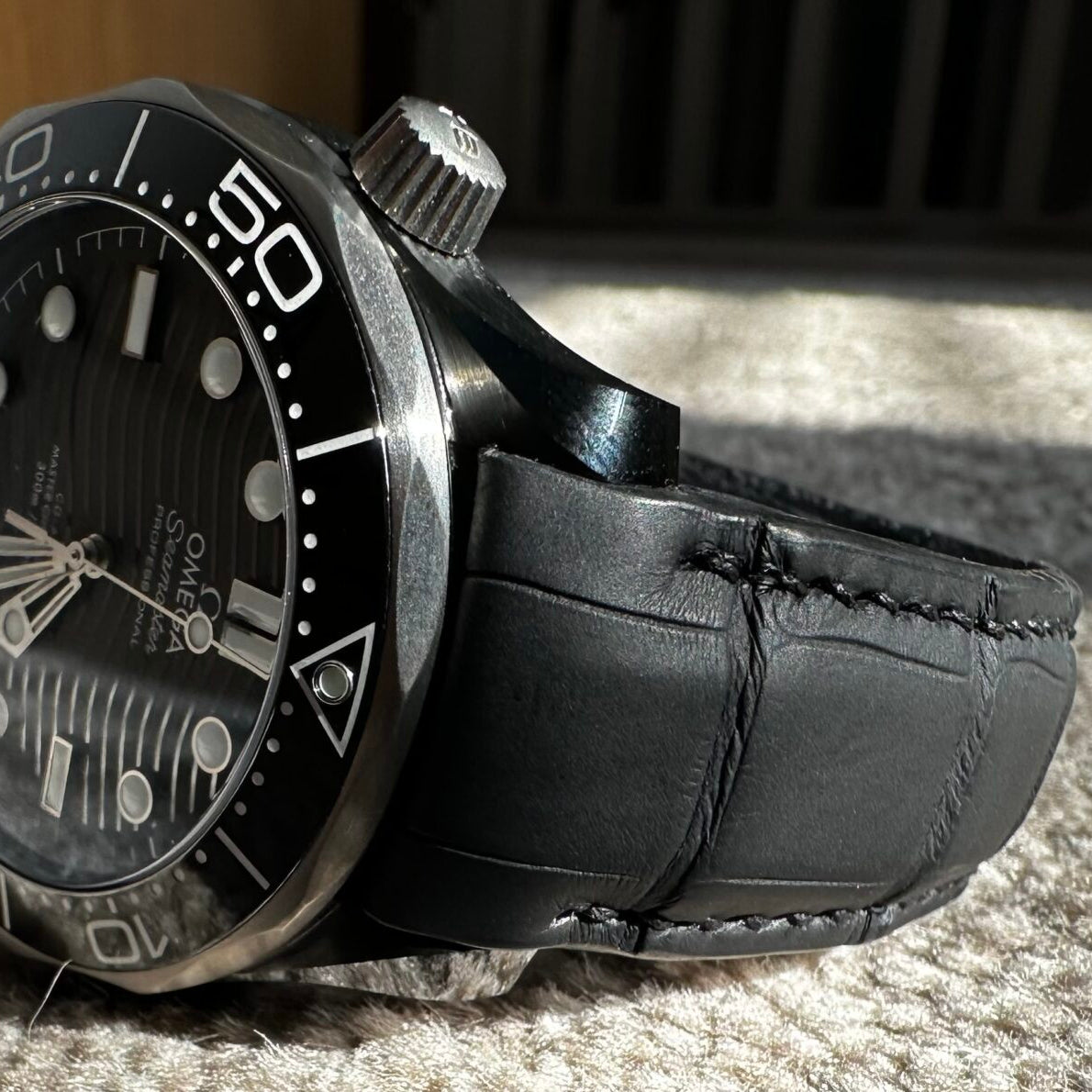 Omega Leather Strap – Alligator Watch Band for Seamaster  – Aleather Handmade