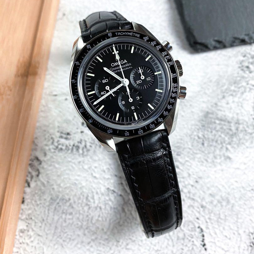 Omega Leather Strap – Alligator Watch Band for Speedmaster – Aleather Handmade