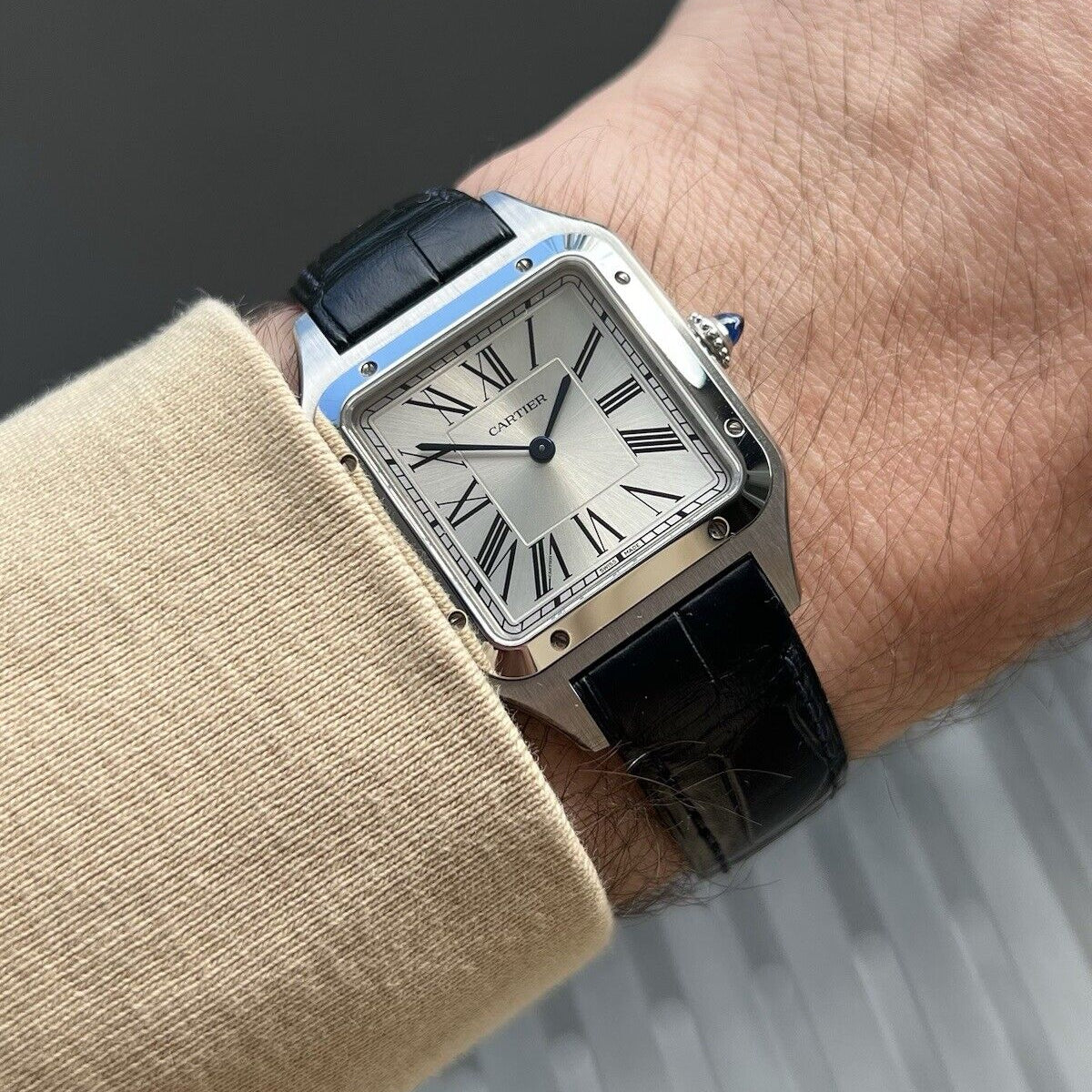 Santos de Cartier Alligator Leather Strap – Handcrafted Watch Band for Genuine Cartier OEM Buckle – Aleather Handmade