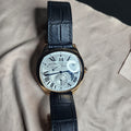 Drive de Cartier Black Alligator Leather Strap – Handcrafted Watch Band for Genuine Cartier OEM Buckle – Aleather Handmade