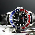 Rolex GMT Master Alligator Leather Strap – Handcrafted Watch Band for Genuine Rolex OEM Buckle – Aleather Handmade