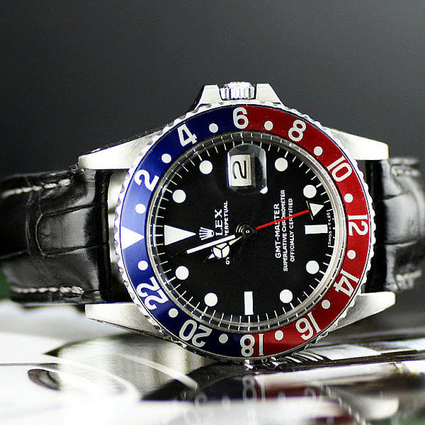 Rolex GMT Master Alligator Leather Strap – Handcrafted Watch Band for Genuine Rolex OEM Buckle – Aleather Handmade