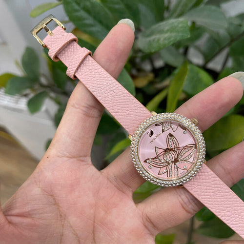 A'leather Handcrafted Epsom Leather Watch Strap - Pink