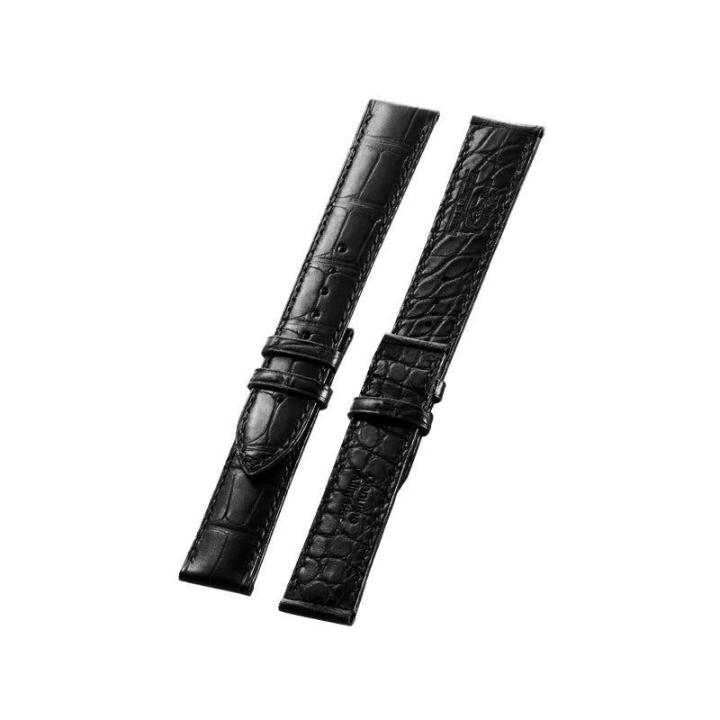 Black Alligator Leather Watch Strap for Cartier Drive Retrograde VGNM0005