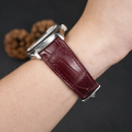 Premium Oxblood Alligator Leather Strap for Rolex - Handcrafted Replacement Band - Aleather Handmade