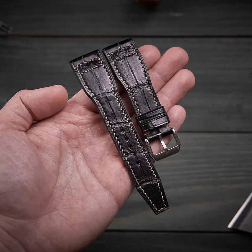 IWC Watch Straps – Alligator Watch Band for Pilot – Aleather Handmade