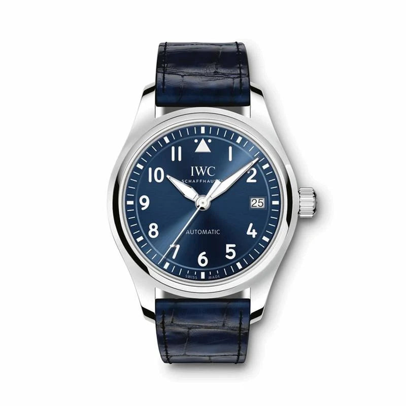 Navy Blue Alligator Leather Watch Strap for IWC - Handcrafted Replacement Band - Aleather Handmade