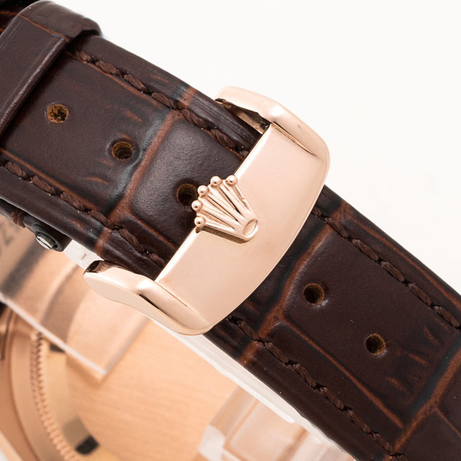 Rolex Day Date Alligator Leather Strap – Handcrafted Watch Band for Genuine Rolex OEM Buckle – Aleather Handmade