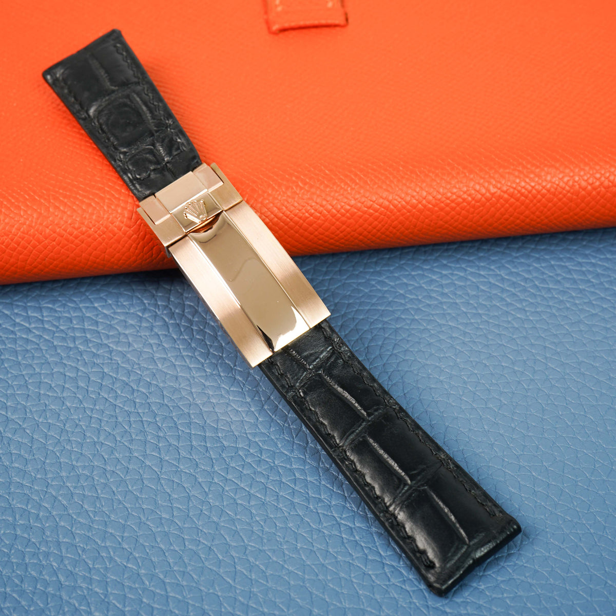 Rolex Daytona Alligator Leather Strap – Handcrafted Watch Band for Genuine Rolex OEM Buckle – Aleather Handmade