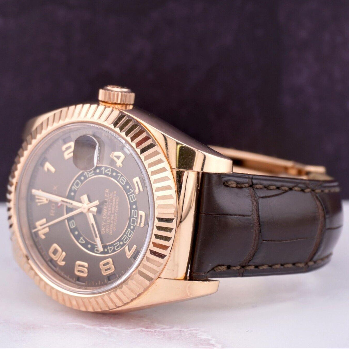 Rolex Dweller Alligator Leather Strap – Handcrafted Watch Band for Genuine Rolex OEM Buckle – Aleather Handmade