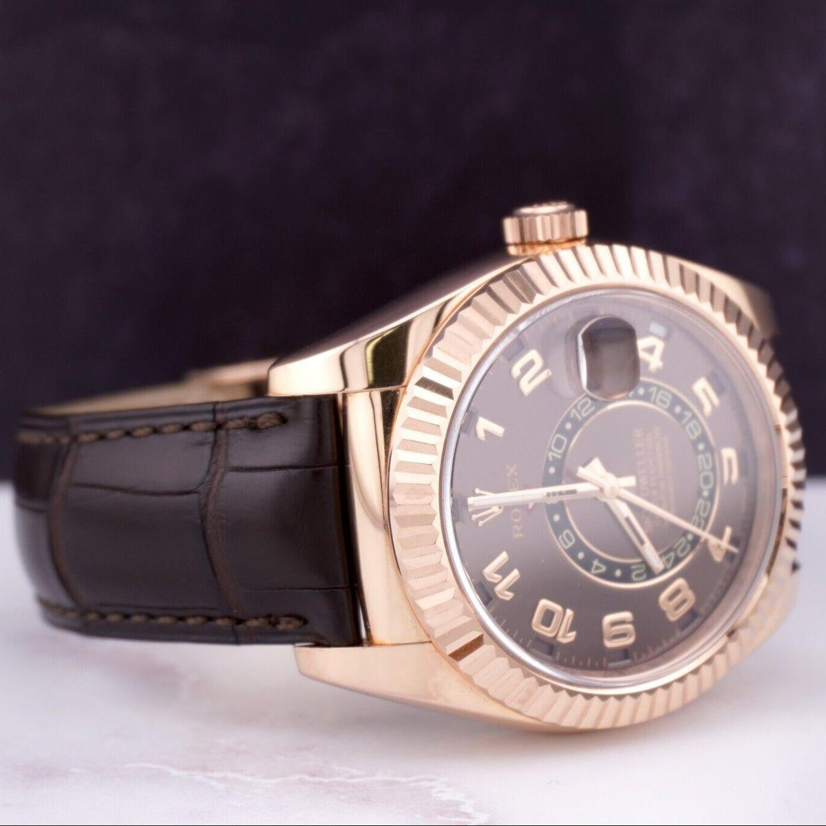 Rolex Dweller Alligator Leather Strap – Handcrafted Watch Band for Genuine Rolex OEM Buckle – Aleather Handmade