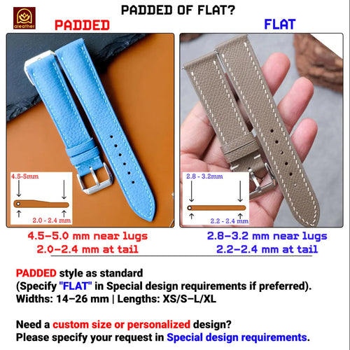 19mm Longines Leather Strap – Custom Watch Band – Aleather Handmade