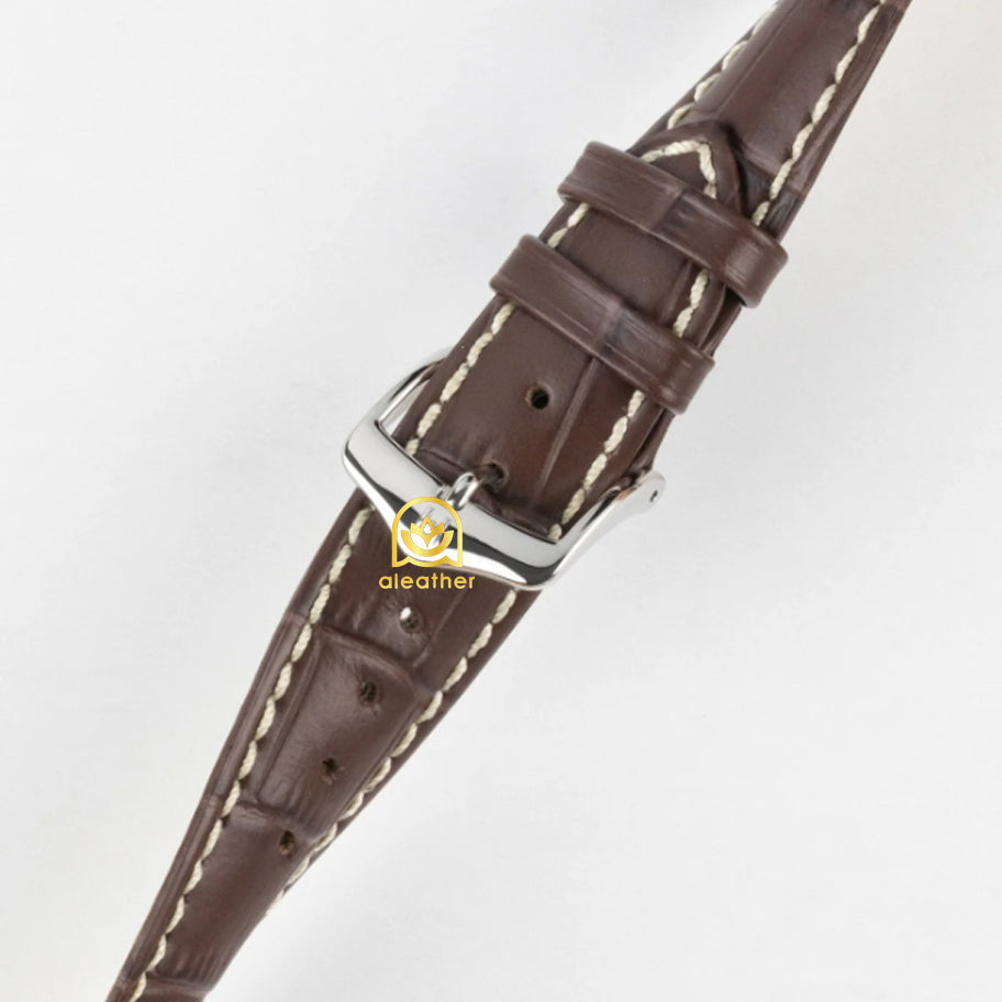 Brown Leather Watch Strap for Zenith - Handcrafted Replacement Band - Aleather Handmade