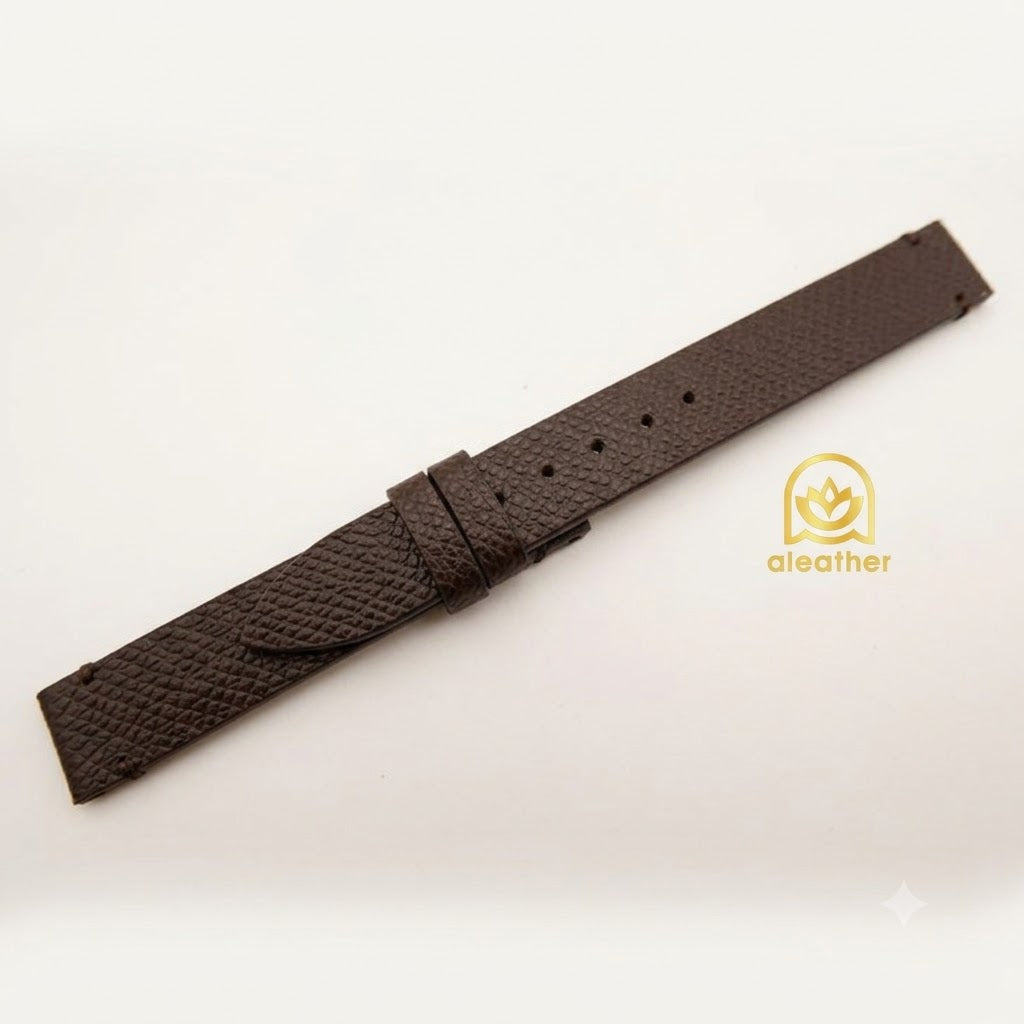 Brown Leather Watch Strap for Zenith - Handcrafted Replacement Band - Aleather Handmade