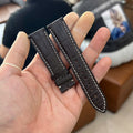 Black Alligator Leather Watch Strap for Cartier Drive Retrograde VGNM0005